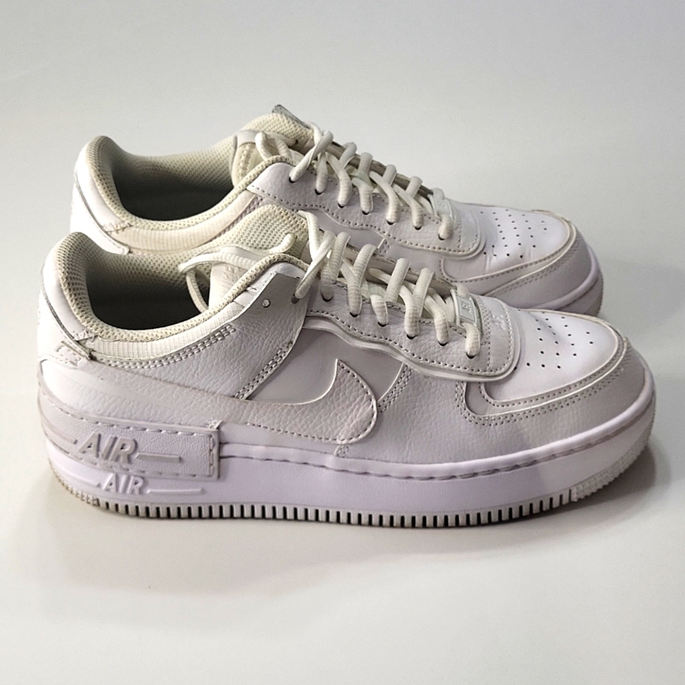 NIKE AIR FORCE 1 Shadow Triple White CI0919 100 Women size 9. - Picture 2 of 16